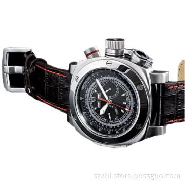 Fashion genuine leather strap diver watch